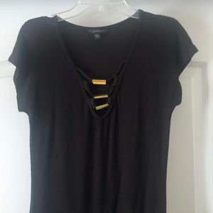 Guess Black with gold bar shirt